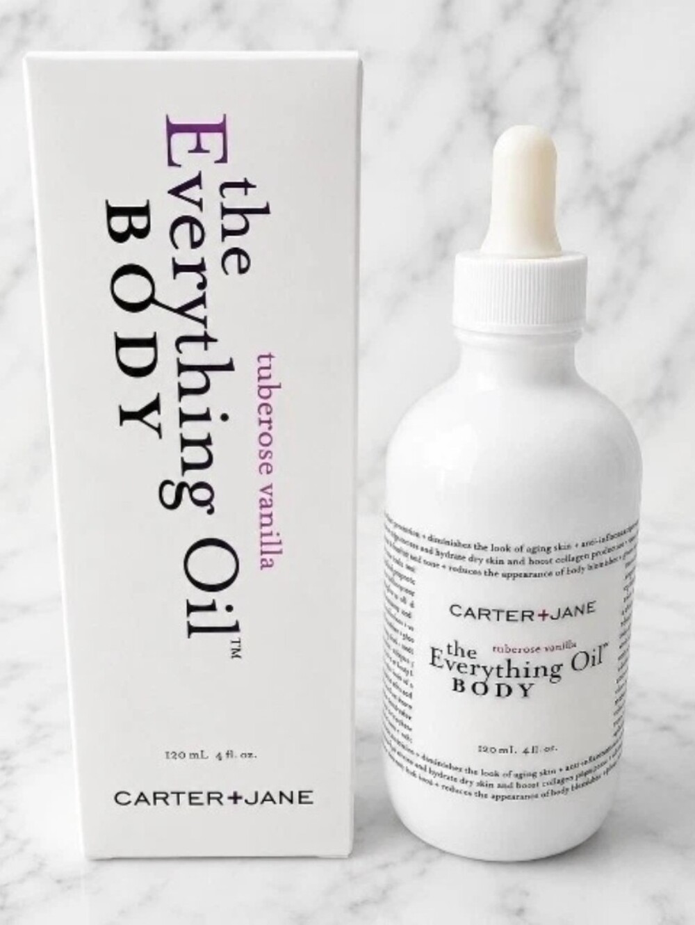 Carter + Jane TUBEROSE VANILLA The Everything Oil Body 4 oz/120 ml NIB!